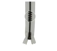 YKK Metall- Reißverschluss antikgold nicht teilbar 3mm 8cm 841 rohweiß (27,62 € pro 1 m) Farbe:841$Länge:8cm