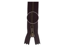 YKK Metall- Reißverschluss Excella brüniert teilbar 5mm 60cm 570 palisander (27,67 € pro 1 m) Farbe:570$Länge:60cm
