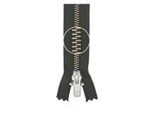 YKK Metall- Reißverschluss silber nicht teilbar 5mm 16cm 567 oliv (15,75 € pro 1 m) Farbe:567$Länge:16cm