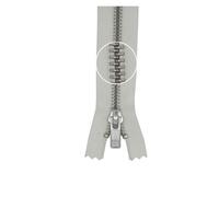 YKK Metall- Reißverschluss silber nicht teilbar 5mm 20cm 841 rohweiß (14,20 € pro 1 m) Farbe:841$Länge:20cm