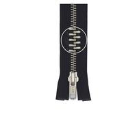 YKK Metall- Reißverschluss silber teilbar 5mm 25cm 058 marine (23,24 € pro 1 m) Farbe:058$Länge:25cm