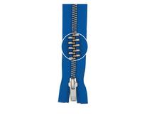 YKK Metall- Reißverschluss silber teilbar 5mm 25cm 918 königsblau (23,24 € pro 1 m) Farbe:918$Länge:25cm