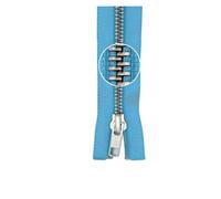 YKK Metall- Reißverschluss silber teilbar 5mm 30cm 546 pastellblau (19,97 € pro 1 m) Farbe:546$Länge:30cm