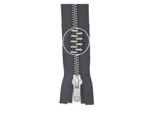 YKK Metall- Reißverschluss silber teilbar 5mm 40cm 182 schiefergrau (16,20 € pro 1 m) Farbe:182$Länge:40cm