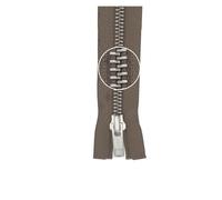 YKK Metall- Reißverschluss silber teilbar 5mm 75cm 563 mittelbraun (11,28 € pro 1 m) Farbe:563$Länge:75cm