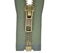 YKK Reißverschluss 1 Wege teilbar olivgrün 55 cm Metall Metallzähne