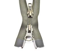 YKK Reißverschluss 2 Wege teilbar olivgrün 80 cm Metall Metallzähne