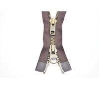 YKK Reißverschluss 2 Wege teilbar Schokobraun 85 cm Metall Metallzähne