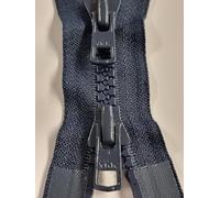 YKk Reißverschluss 2-Wege teilbar Vislon Kunststoff extra- stark 8mm Kette 580 schwarz, 071 nachtblau, 916 schwarzbraun, 182 dunkelgrau 45-90cm (071 nachtblau, 60cm)