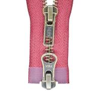 YKK Reißverschluss 2 Wege teilbar weinrot 70 cm Metall Metallzähne