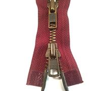 YKK Reißverschluss 2 Wege teilbar weinrot 80 cm Metall Metallzähne
