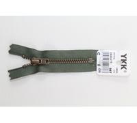 YKK Reissverschluss altmessing 8cm, nicht teilbar, oliv, Farb.-Nr.: 567