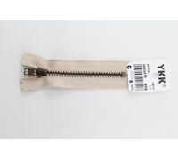 YKK Reissverschluss altmessing 8cm, nicht teilbar, sand, Farb.-Nr.: 572