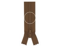 YKK Reißverschluss Kunststoffspirale nicht teilbar 3mm 12cm 007 kamel (21,00 € pro 1 m) Farbe:Farbe 007$Länge:12cm