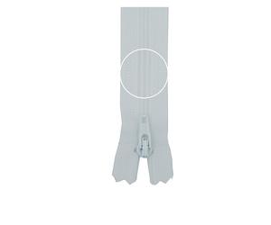 YKK Reißverschluss Kunststoffspirale nicht teilbar 3mm 12cm 501 weiß (21,00 € pro 1 m) Farbe:Farbe 501$Länge:12cm