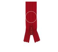 YKK-Reissverschluss 12cm-60cm, nicht teilbar, dunkelrot