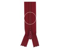 YKK Reißverschluss Kunststoffspirale nicht teilbar 3mm 12cm 520 granat (21,00 € pro 1 m) Farbe:Farbe 520$Länge:12cm