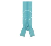 YKK Reißverschluss Kunststoffspirale nicht teilbar 3mm 12cm 543 babyblau (21,00 € pro 1 m) Farbe:Farbe 543$Länge:12cm