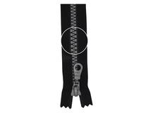 YKK Reißverschluss Kunststoffzähnchen nicht teilbar silber 5mm 18cm 580 schwarz (20,56 € pro 1 m) Farbe:580$Länge:18cm