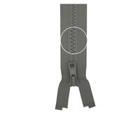 YKK Reißverschluss Kunststoffzähnchen teilbar 5mm 65cm 576 hellgrau (15,69 € pro 1 m) Farbe:Farbe 576$Länge:65cm