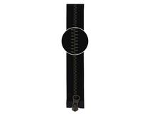 YKK Reißverschluss Metall antik 2-Wege teilbar 5mm 75cm 580 schwarz (18,40 € pro 1 m) Farbe:580 schwarz$Länge:75cm