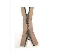 YKK Reißverschluss Metall antik 2-Wege teilbar 5mm 55cm 573 beige (23,27 € pro 1 m) Farbe:573 beige$Länge:55cm