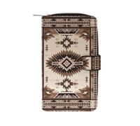 YKUDBN Herren-Geldbörse aus Leder, Motiv: Indianer, niedliches Portemonnaie für Damen, mit Reißverschluss, geeignet für den täglichen Gebrauch, Indianer, 19,7 x 11 x 3,5 cm, Indianer, 19.7x11x3.5cm