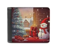 YKUDBN Herren-Geldbörse aus Leder, Motiv: Merry Christmas Day, niedliche Geldbörse für Damen, mit Reißverschluss, geeignet für den täglichen Gebrauch, auf Reisen, Einheitsgröße, Merry Christmas Day,