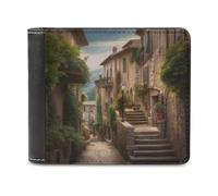 YKUDBN Herren-Ledergeldbörse, italienischer toskanischer Druck, niedliche Geldbörse für Damen, Reißverschluss-Geldbörse, geeignet für den täglichen Gebrauch, Italien, Toskana, Einheitsgröße, Italien