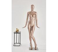 YL2+9 Frau Eurotondisplay Weibliche Schaufensterpuppe Frau stehend Hautfarbend matt lackiert Frau Kopf Egghead Schick und Elegant Hochwertig