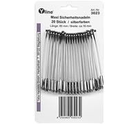 Yline 20 Stück Sicherheitsnadeln Maxi/groß, silberfarben 85 mm, Sicherheits- Nadel Nadeln Schmucknadeln, 3023