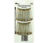 Yline 48 Stück Sicherheitsnadeln Maxi/groß, silberfarben 60 mm, Sicherheits- Nadel Nadeln Schmucknadeln, 2942