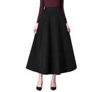 Ylingjun Kinghua Womens Wool Plaid Mini Skirt Fall Winter High Waisted Bodycon Pencil Skirt
