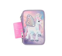 YLVI - 3 Fach Federtasche mit appliziertem Flügel