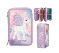 Depesche Ylvi 3-fach Federtasche mit appliziertem Flügel