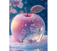 YMJD 11 CT Kreuzstich-Set für Anfänger, Stickerei, bedruckt, Kreuzstich (Apfel, 36 x 46 cm)