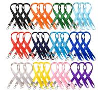 YMTWSRY 36 Stück Schlüsselbänder zum Umhängen, 12 Farben Lanyard Schlüsselband Lang 45 CM Polyester Bunt Umhängeband mit Karabiner für Ausweishülle Bürokarte Trillerpfeifen Schlüssel