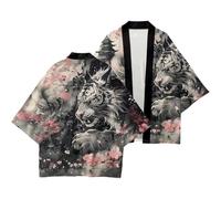 Ymxygz Sommer Cartoon Bedruckte Japanische Kimono Strickjacke Damen Herren Japanische Haori Streetwear Strickjacke Yukata Cosplay Samurai Streetwear