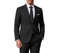 YND Herren 2-teiliger Ein-Knopf-Anzug, schmale Passform, Jacke und Hose mit Krawatte, für Business, Hochzeit, Party, Abschlussball