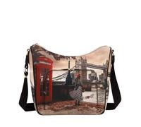 YNot Yes Bag Damen Umhängetasche mit Reißverschluss und Print, London Bridge - Farb-Varianten: Multicolor
