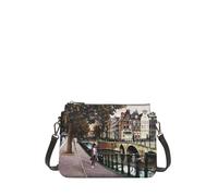 YNot Yes Bag Flache Umhängetasche mit Reißverschluss und Print, Amsterdam Bridge - Farb-Varianten: Multicolor