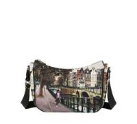 YNot Yes Bag Hobo Mittelgroß mit Print und Reißverschluss, Amsterdam Bridge - Farb-Varianten: Multicolor