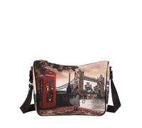 YNot Yes Bag Schultertasche mit Reißverschluss und verstellbarem Riemen, London Bridge - Farb-Varianten: Multicolor