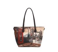 YNot Yes Bag Shopper wasserfest mit City-Print und Reißverschluss, London Bridge - Farb-Varianten: Multicolor