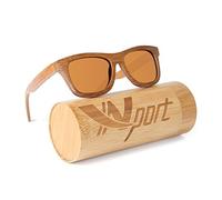 Ynport Bambus-Sonnenbrille für Herren/Damen, klassisches Design, mit Holz beschichtet, Vintage-Stil, Floating Eyewear