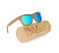Ynport Bambus-Sonnenbrille für Herren/Damen, klassisches Design, mit Holz beschichtet, Vintage-Stil, Floating Eyewear