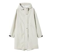 Ynport Crefreak Regenjacken für Frauen Leichter Wasserdichter Regenmantel Lange Regenmäntel mit Kapuze Outdoor Windbreaker Travel Trenchcoat Packable Regenbekleidung, Grau, L