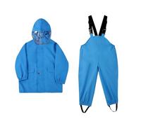 Ynport Crefreak Unisex Kinder Regenanzüge Wasserfeste Jacke mit Latzhose Leichte Outdoor Kapuze Kinder Regenjacke für Junge und Mädchen