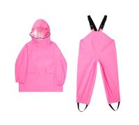 Ynport Crefreak Unisex Kinder Regenanzüge Wasserfeste Jacke mit Latzhose Leichte Outdoor Kapuze Kinder Regenjacke für Junge und Mädchen