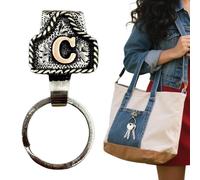 YNPQTDS Western-Schlüsselanhänger - Vintage-Buchstaben-Clip, Schlüsselanhänger, dekoratives Mode-Zubehör für Gürteltasche, Rucksack, Geldbörse, Tasche, Geburtstag, Frauen, Urlaub, Valentinstag, C